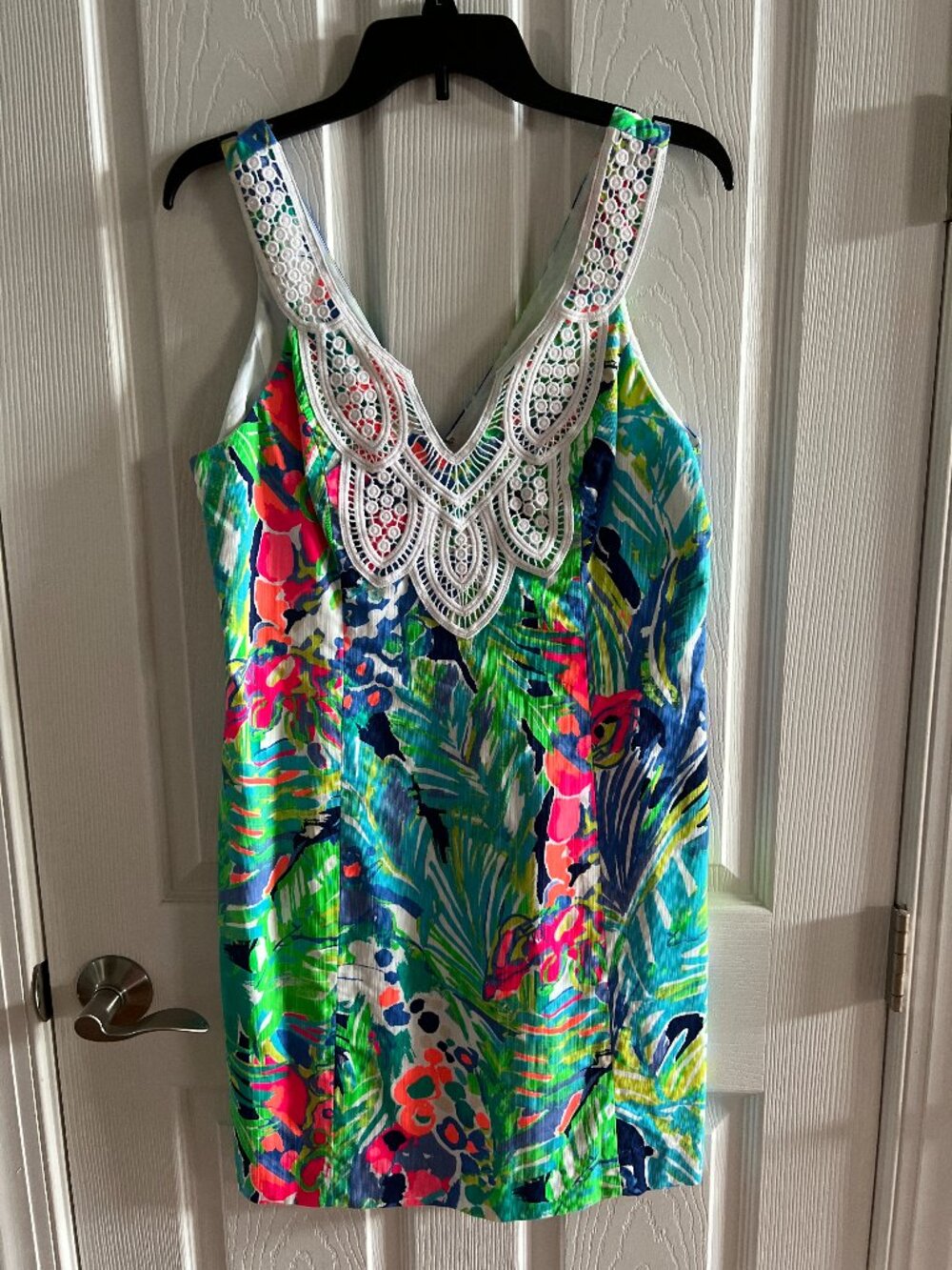 Lilly Pulitzer Sleeveless Dress with Lace Trim Size 10
